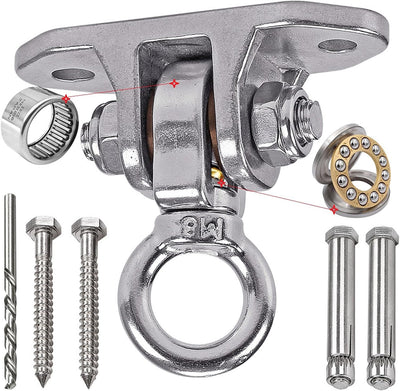 Colgador acero inox 180-360° para columpio yoga hamaca