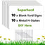 10 Carteles Plástico Corrugado 17x12" Blanco Exterior