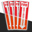 Letrero aluminio extintor 12x4" set 4 impermeable