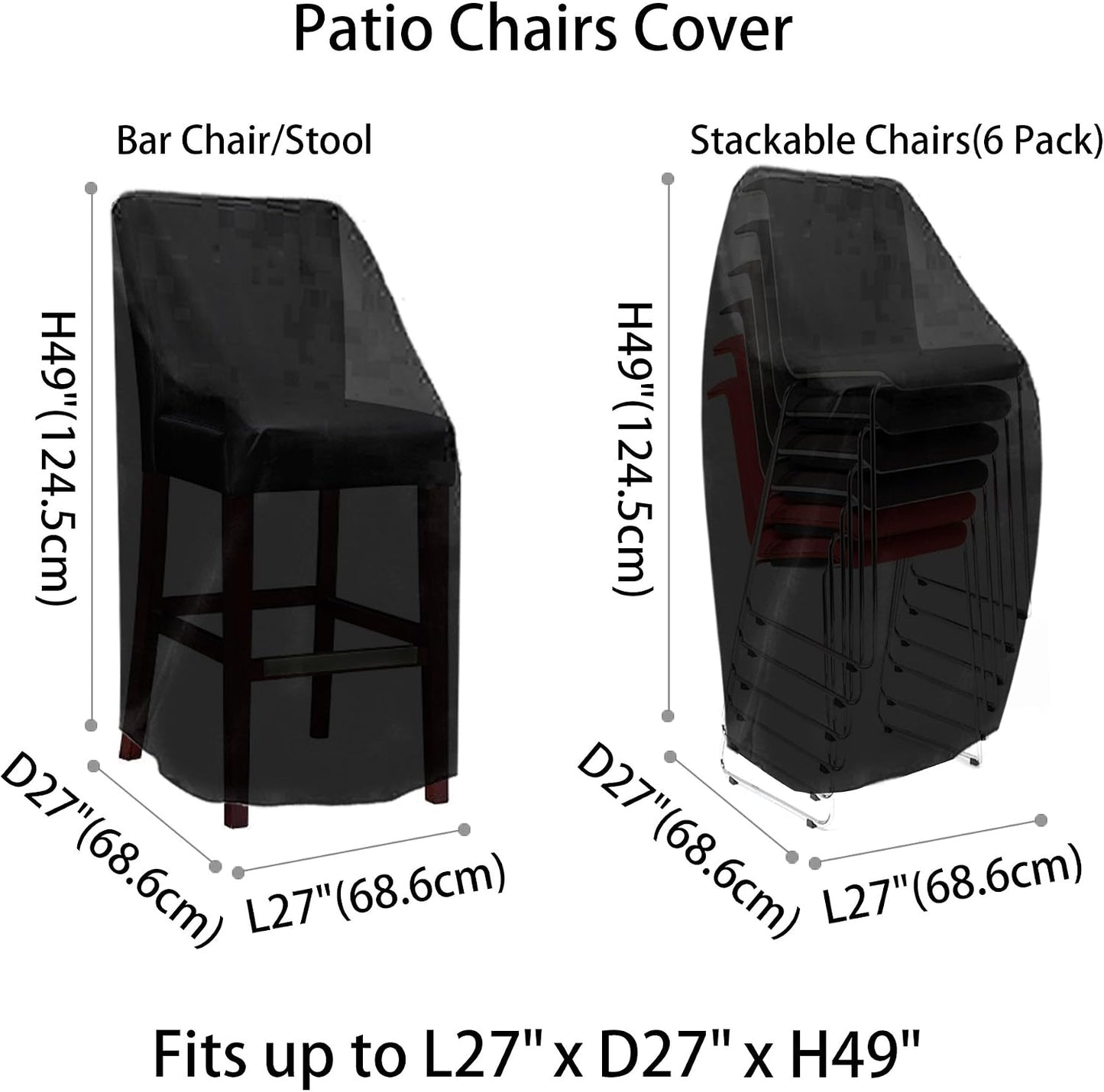 Fundas sillas patio respaldo alto impermeables