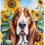 Bandera patio perro girasoles multicolor