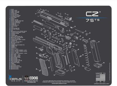 Alfombrilla CZ75 acolchada 0.118" para armas