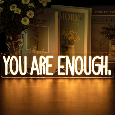 Letrero neón USB You Are Enough para dormitorio y sala