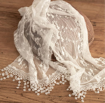 Envolturas foto recién nacido accesorios encaje capas bebé blanco