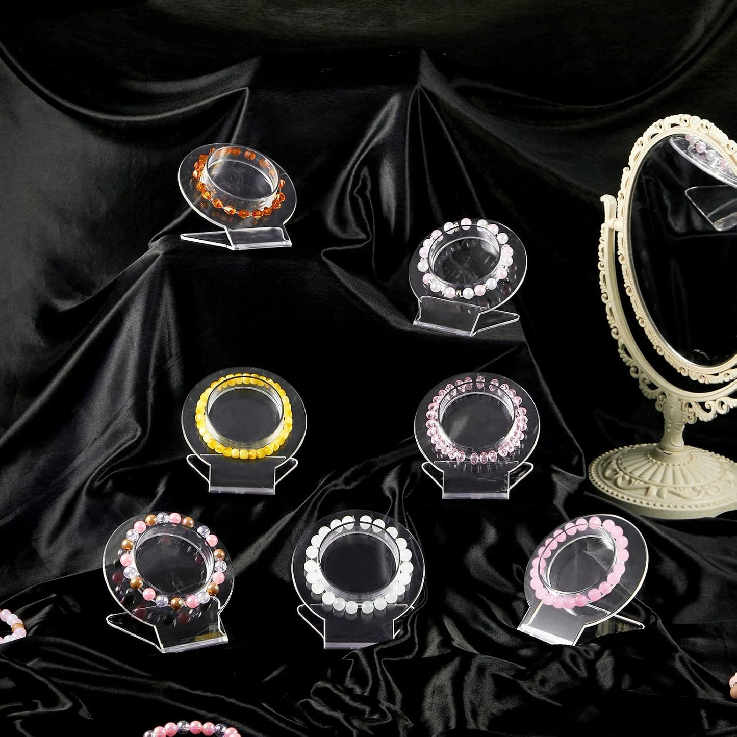 20 Pzas Soportes Acrílicos para Pulseras Joyas