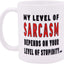 Taza café sarcástica divertida regalo empleados jefes