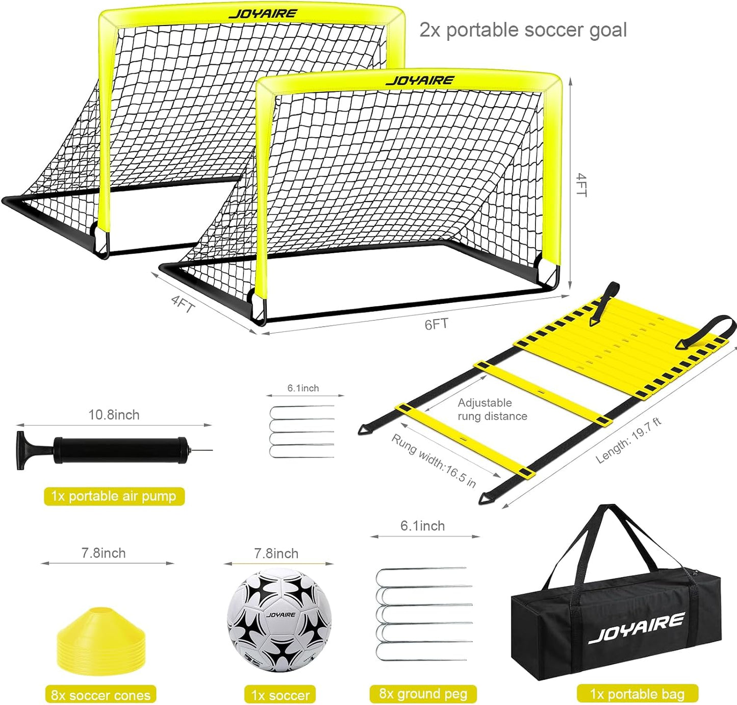 Portería fútbol niños red poliéster 5 capas 4x3pies