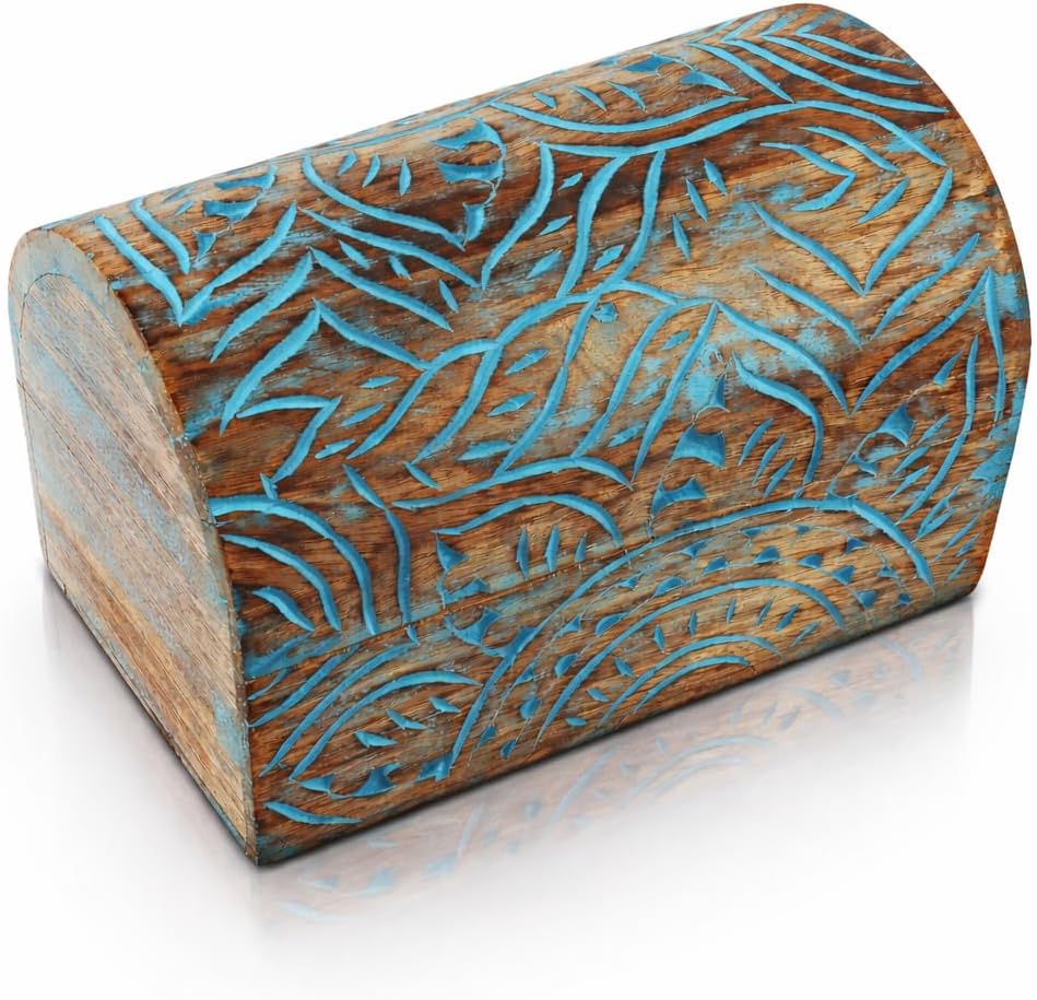 Caja joyas decorativa hecha a mano 9x6"