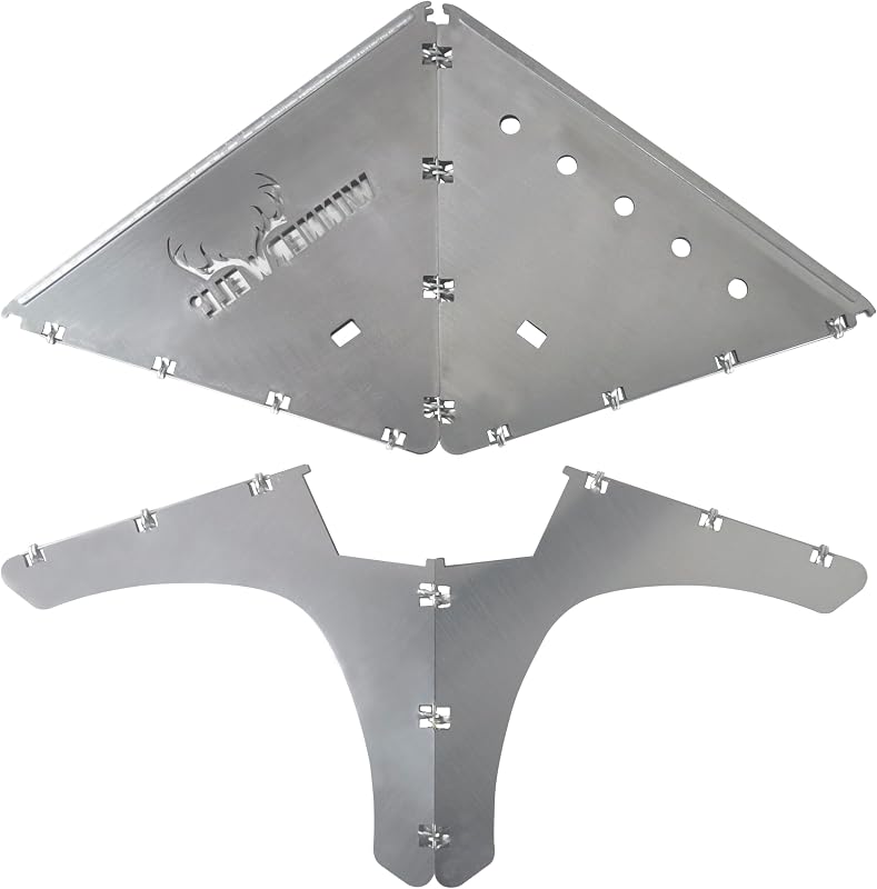 Fogata plegable plana sartén acero inox