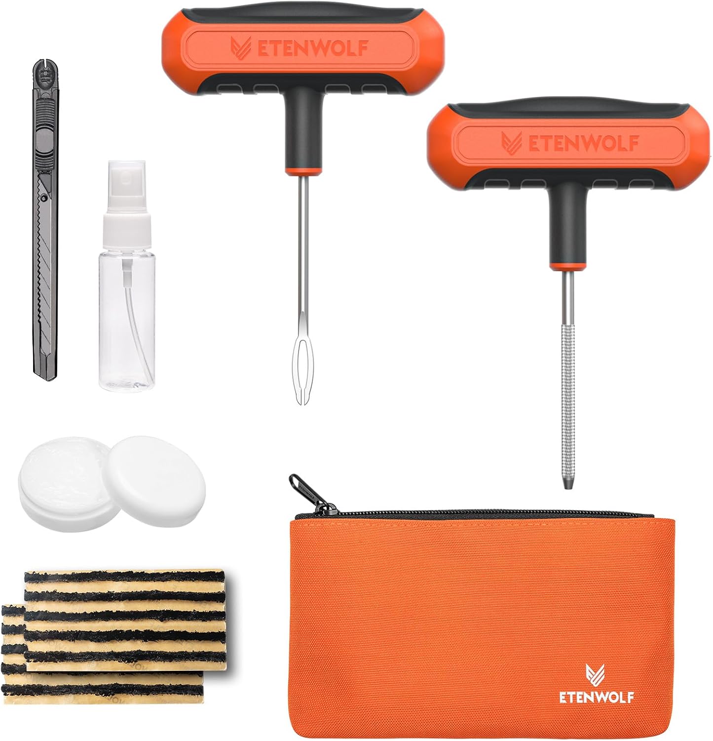 Kit tapones neumáticos 16 pzas para auto ATV naranja