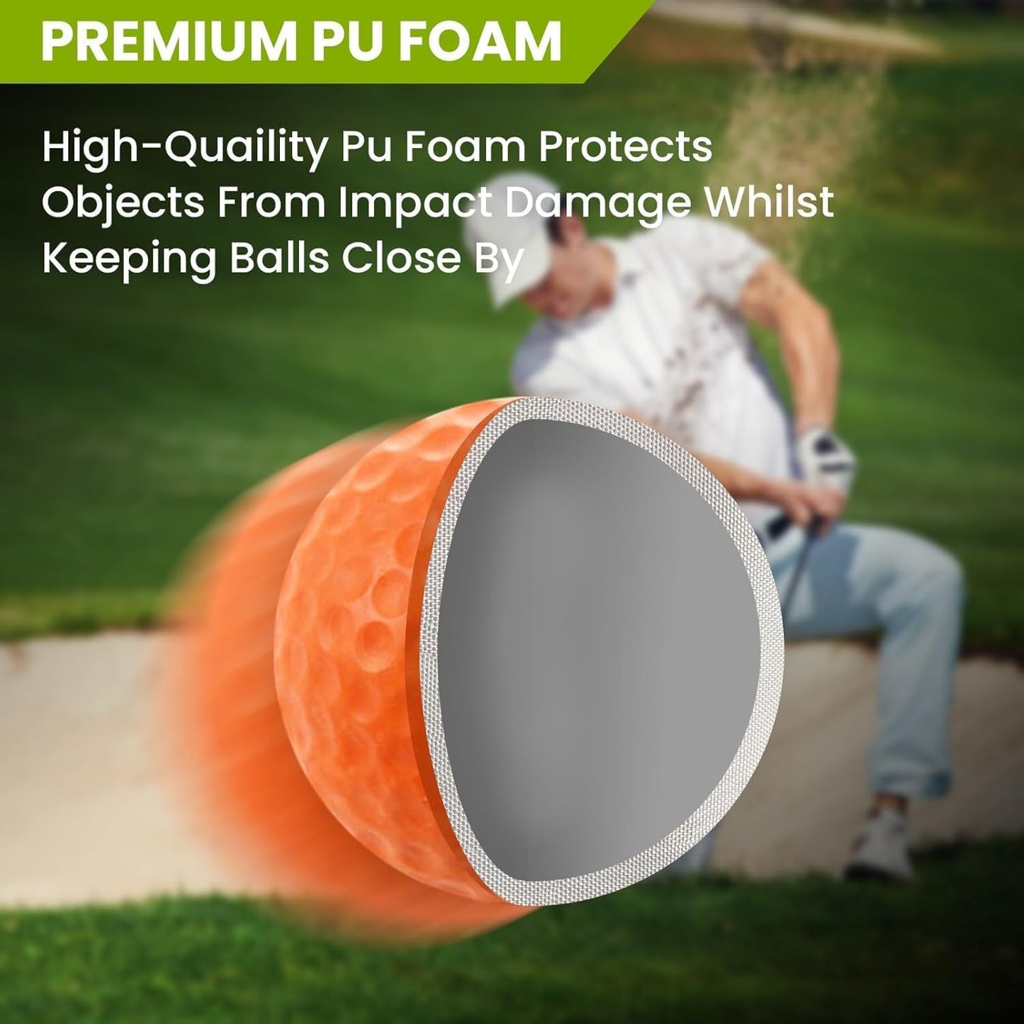 Bolas golf foam 50 pzas con cubo entrenamiento indoor