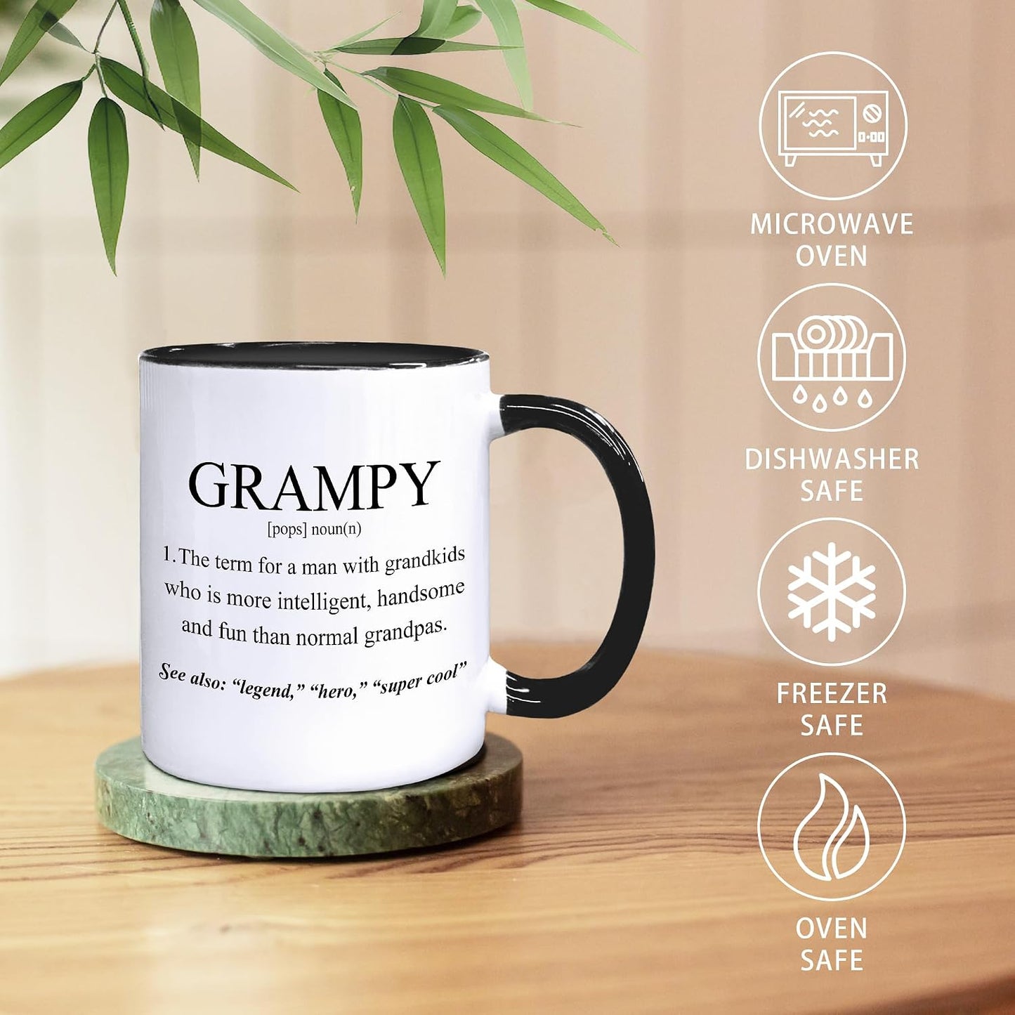Taza café cerámica Grampy regalo abuelos