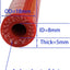 Manguera silicona reforzada 8mm 3.28ft roja para calentador