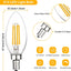 Bombilla LED E12 B11 60W 3000K blanco suave filamento