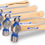 Set 5 Martillos Mango Bola Nogal Cabezales Pulidos