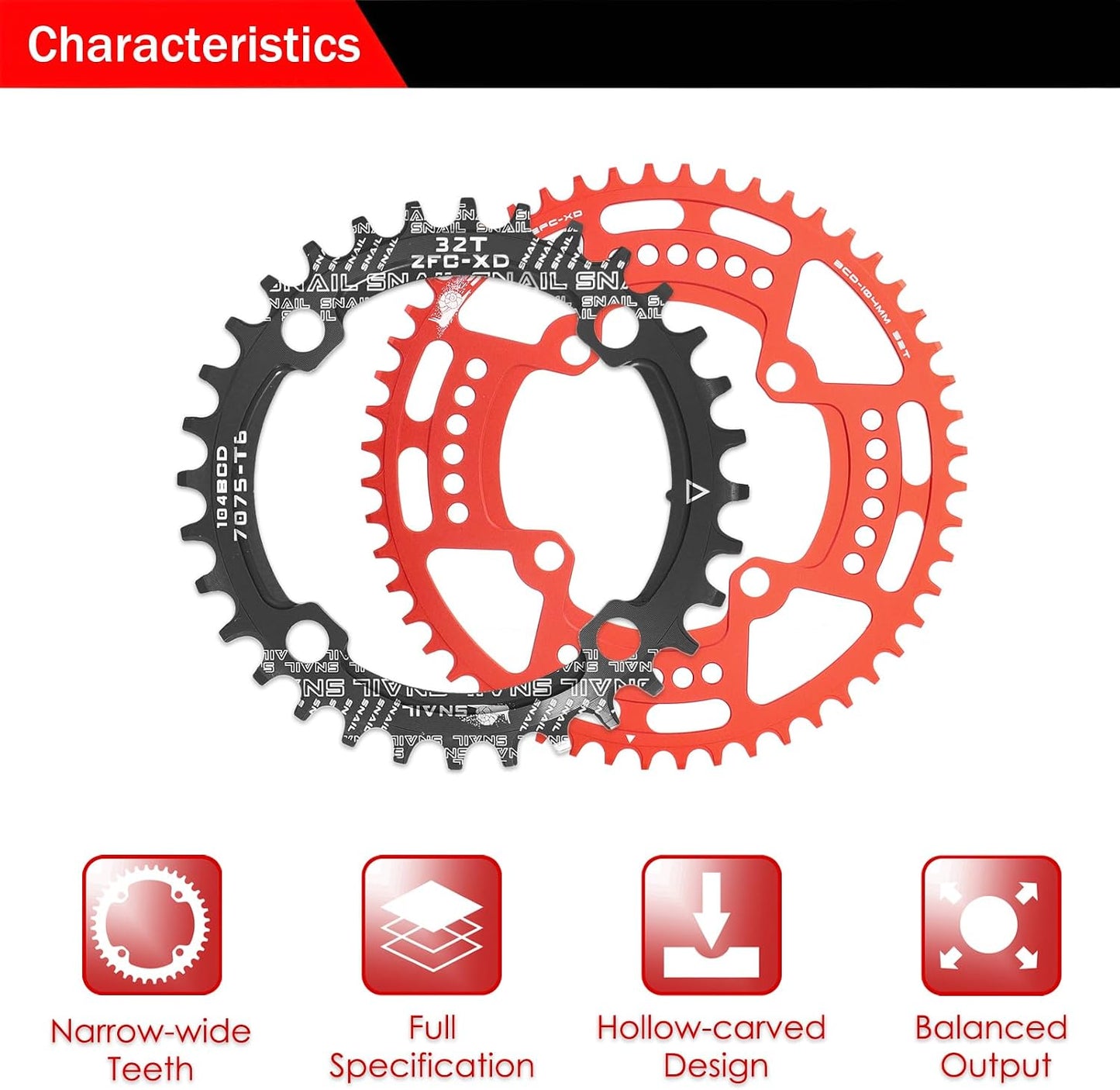 Cadena ancho estrecho 30-52 dientes para bicicleta MTB