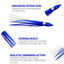 Faldas calamar 4.75" 40 señuelos Hoochie azul