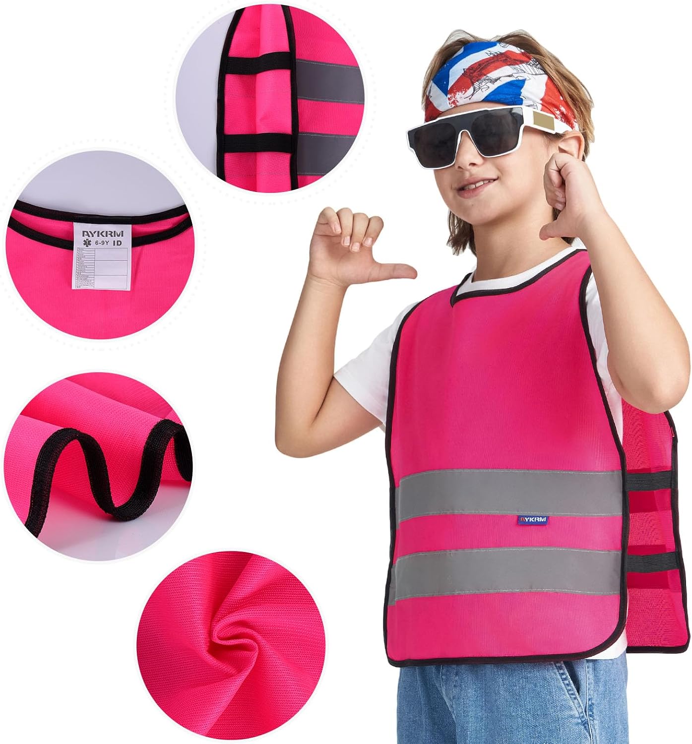 Chaleco seguridad niños alta visibilidad reflectante