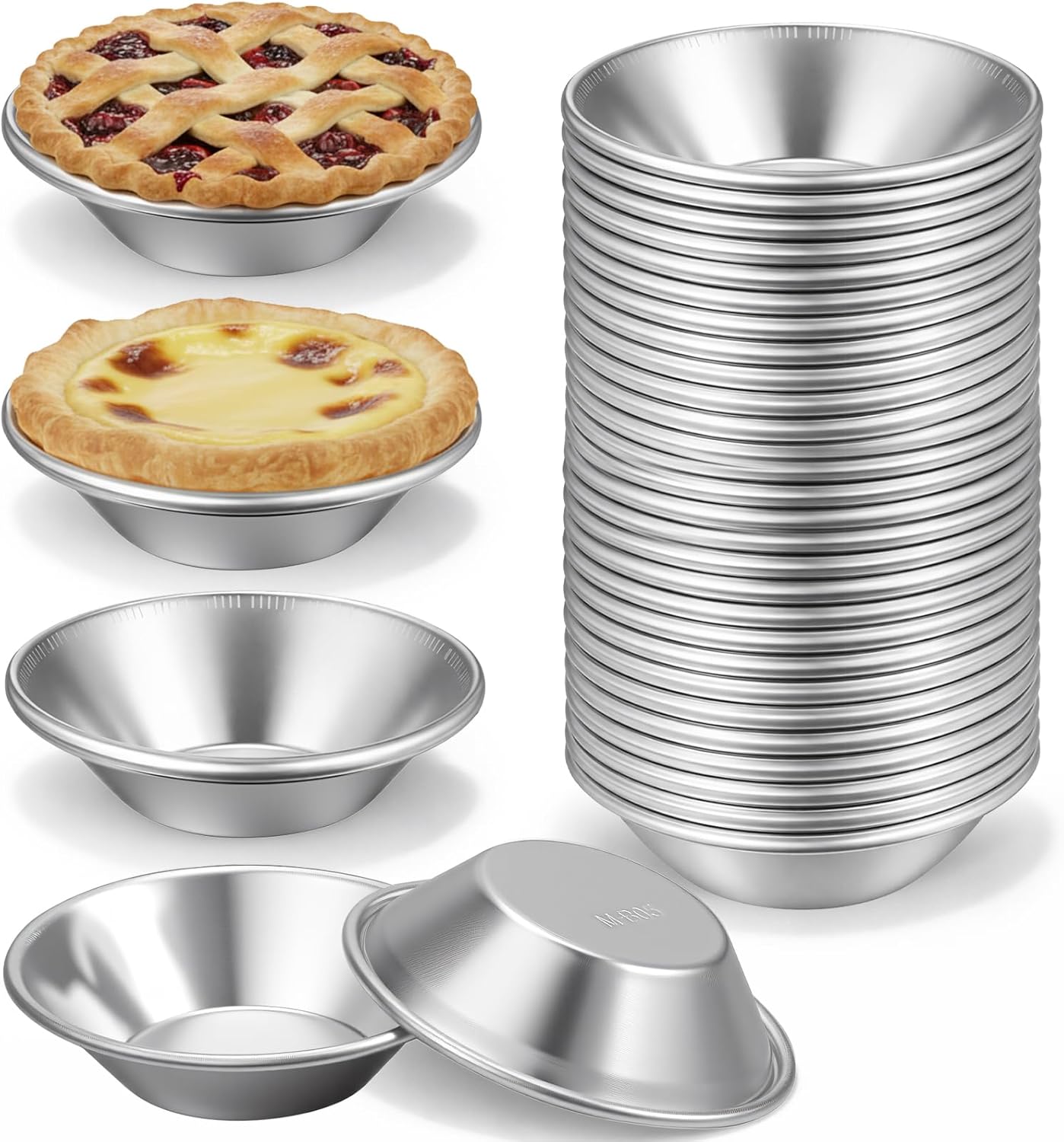 Pack 50 Moldes Antiadherente Aluminio para Magdalenas Cupcakes