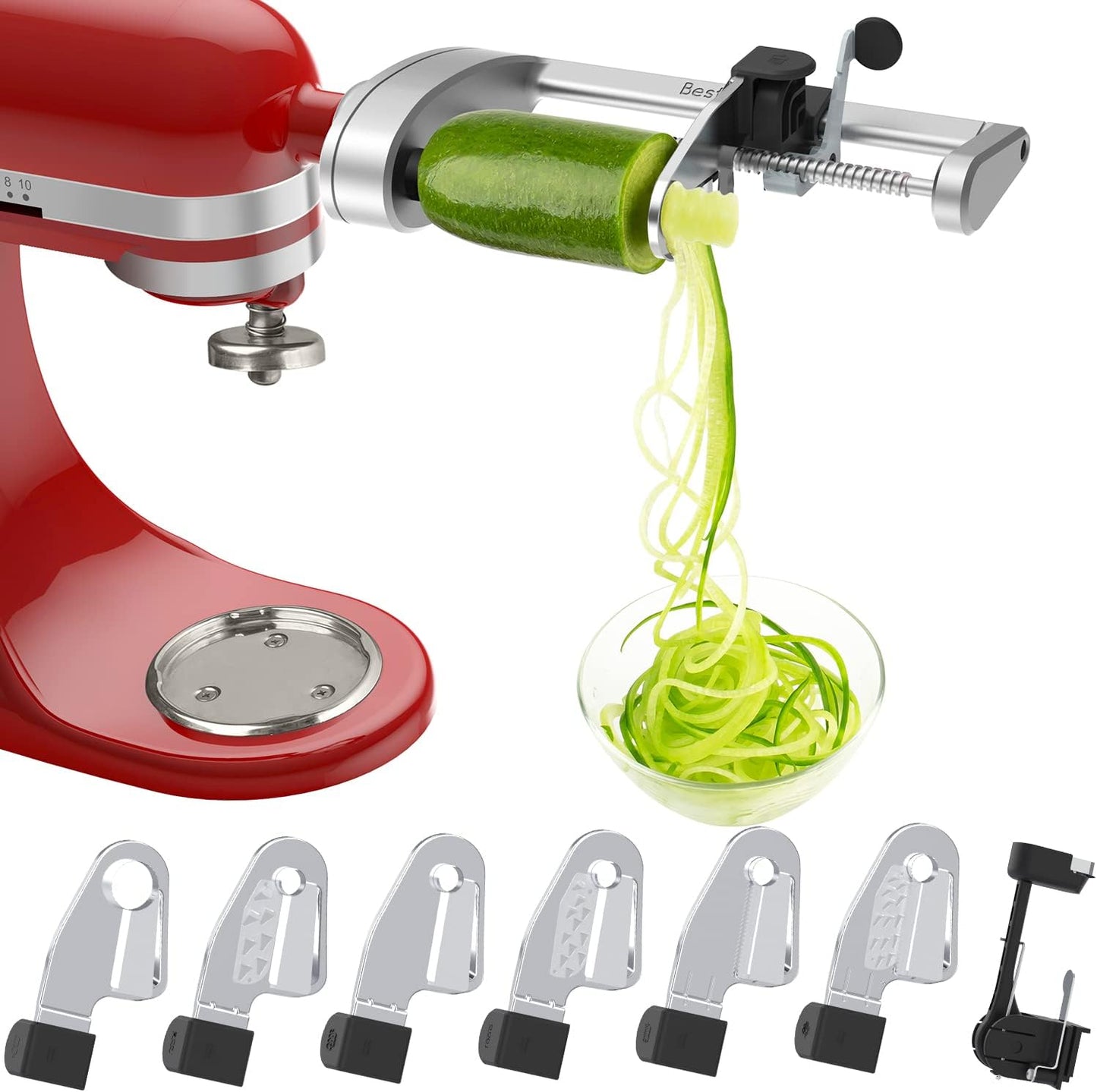 Accesorio espiralizador KitchenAid con pelador y cortador