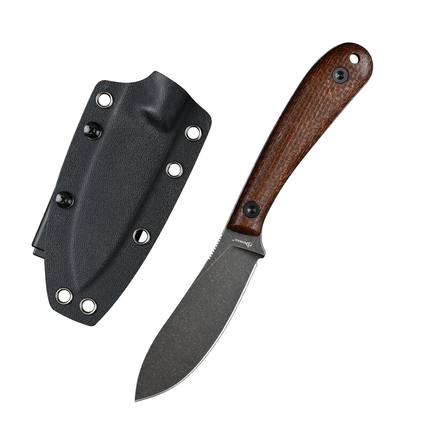 Cuchillo táctico DC53 acero micarta funda kydex EDC camping