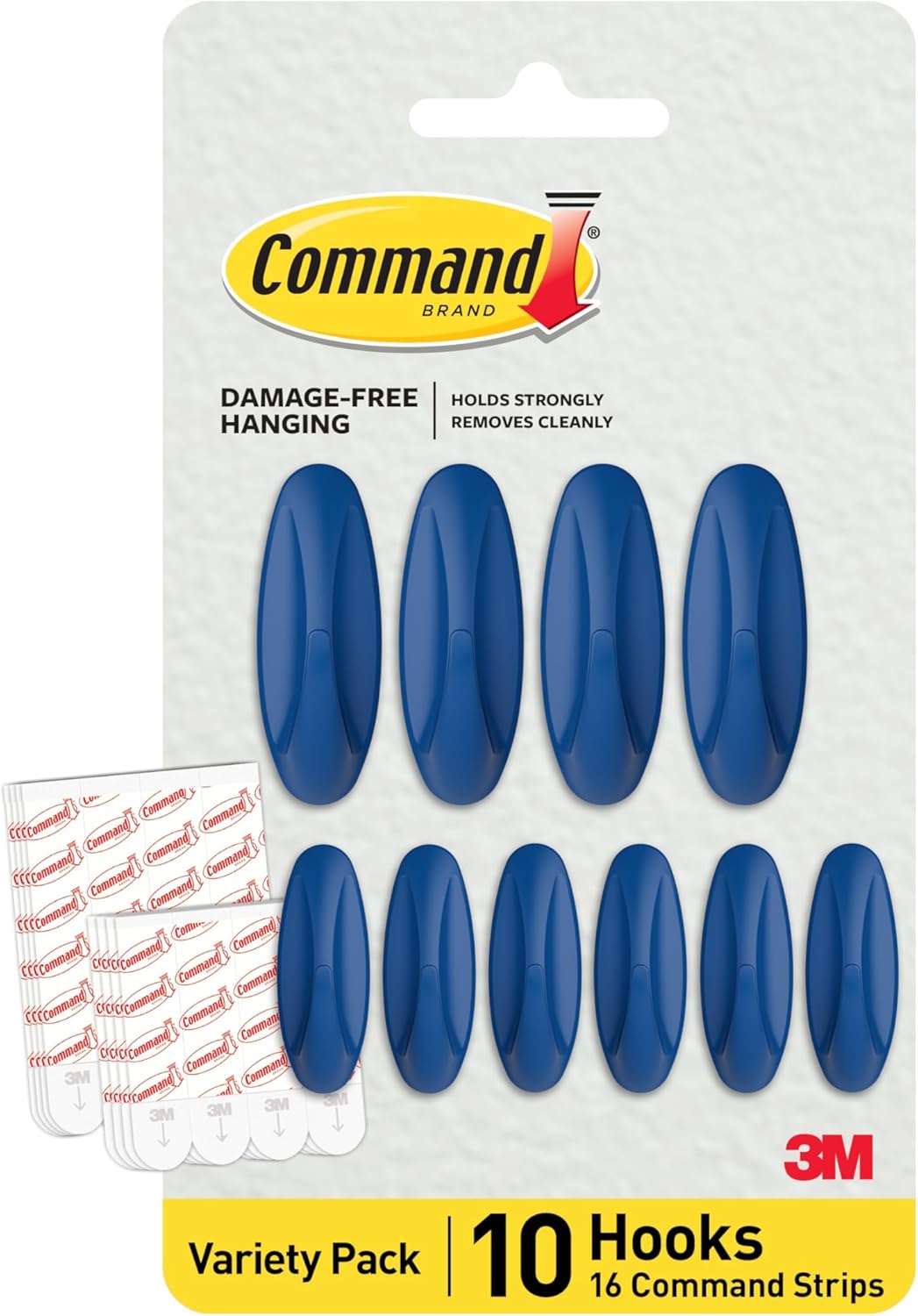 Pack 10 ganchos Command 16 tiras Arctic Freeze