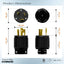 Enchufe L7-30P 30A 277V conector CA macho negro