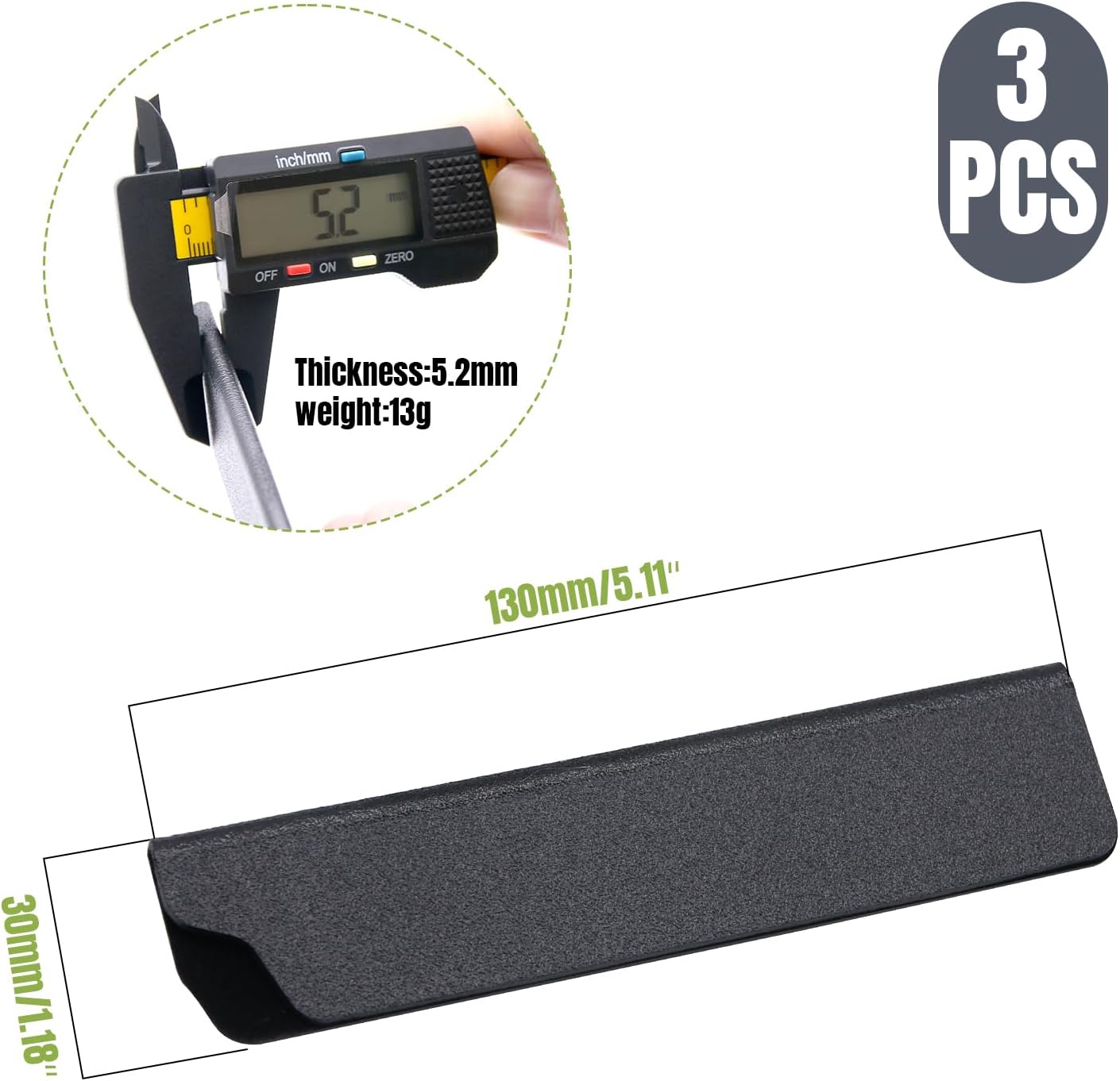 3 Protectores cuchillo japonés 5" fundas ABS cocina