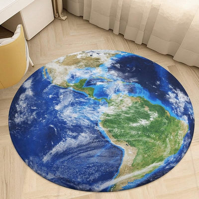 Alfombra redonda antiderrap para dormitorio set