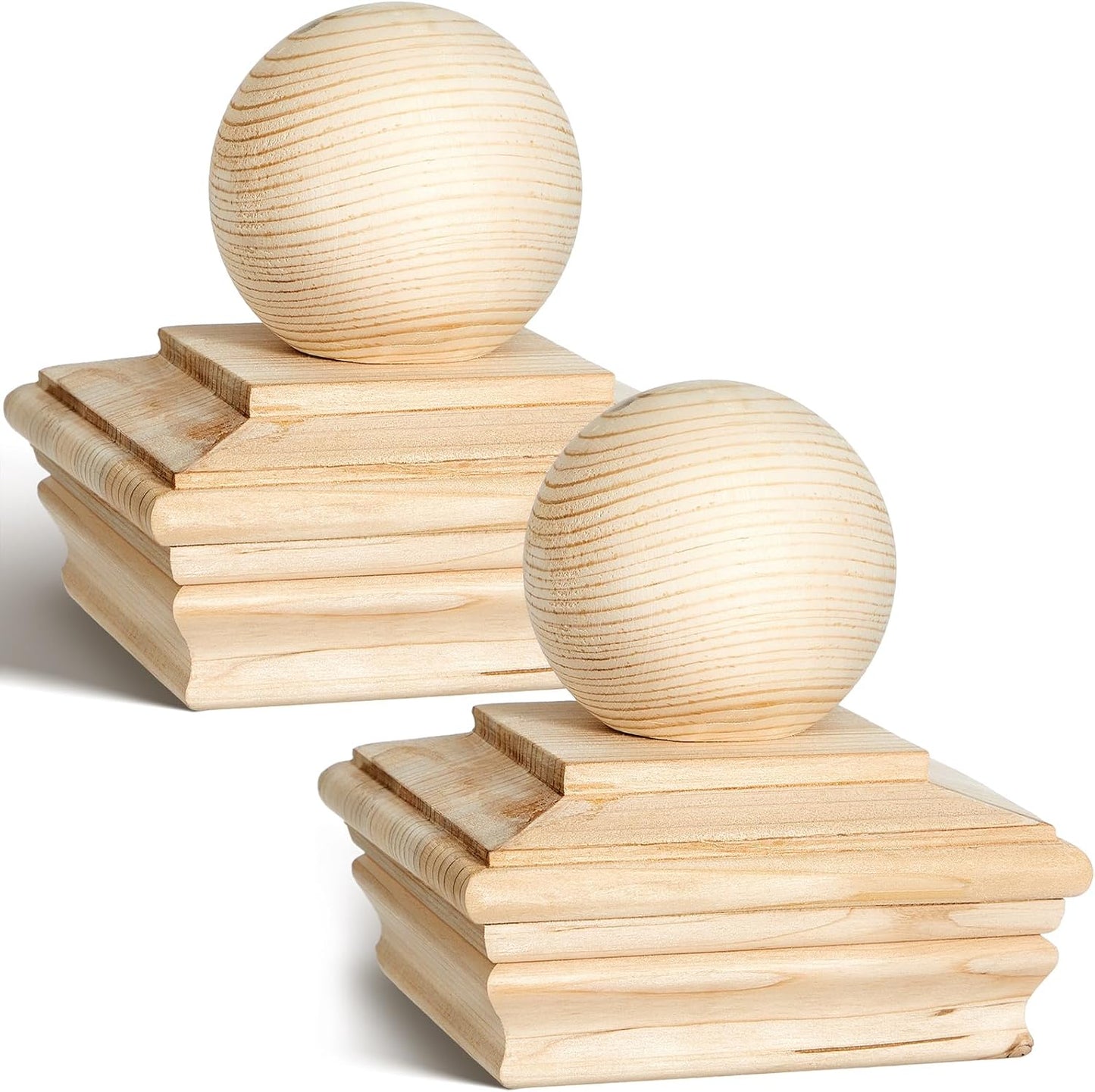 2 Tapos Poste Madera 4x4pulg Resistentes Putrefacción Cedro