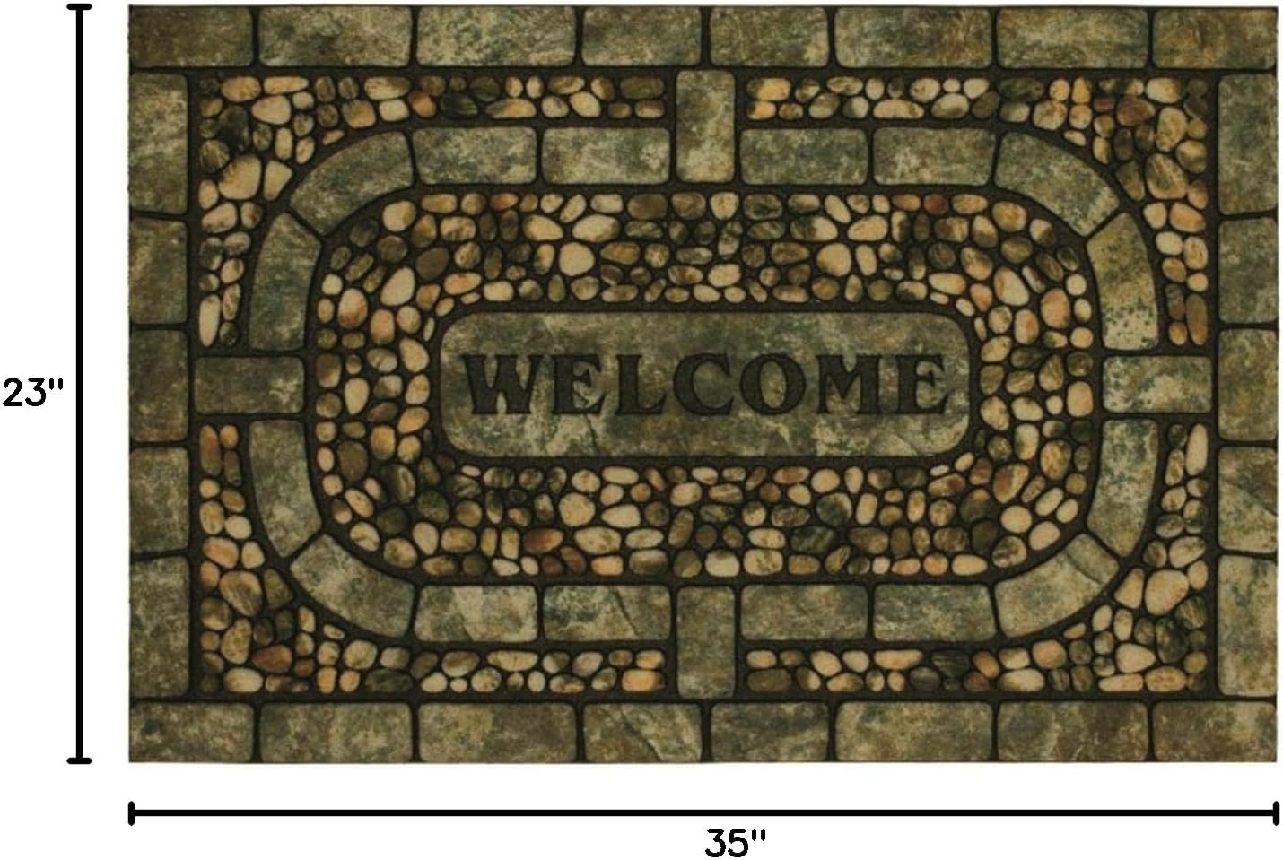 Alfombra entrada puerta 1,52x0,91m antiderrap goma gris