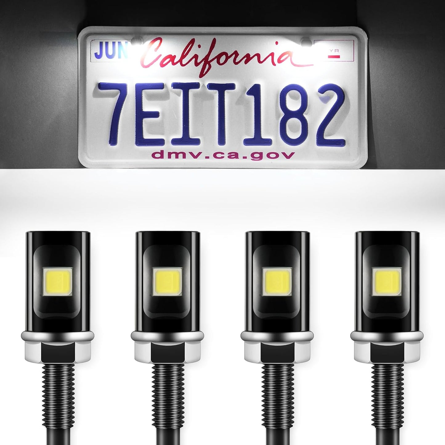 2 Pzas pernos LED 12V impermeables para coche motocicleta