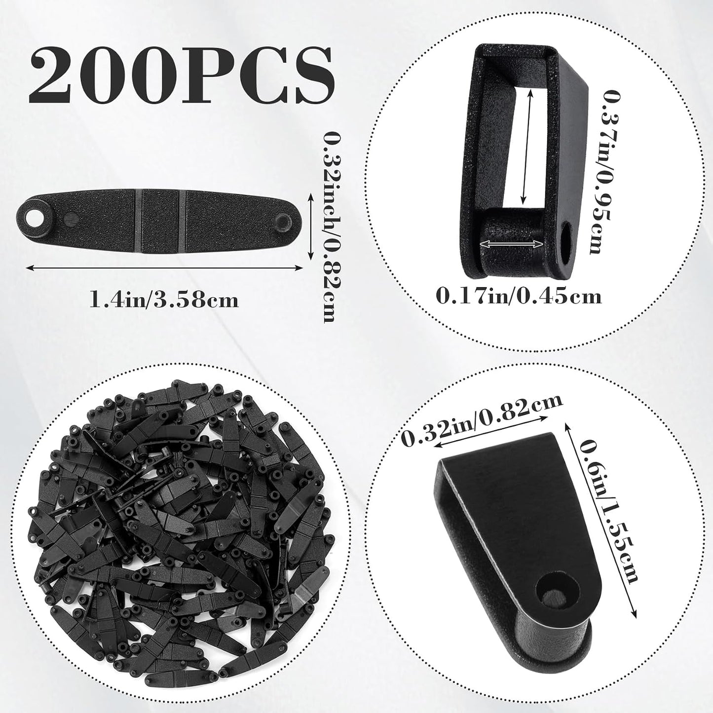 200 Clips Plástico Llavero Pestañas Manualidades