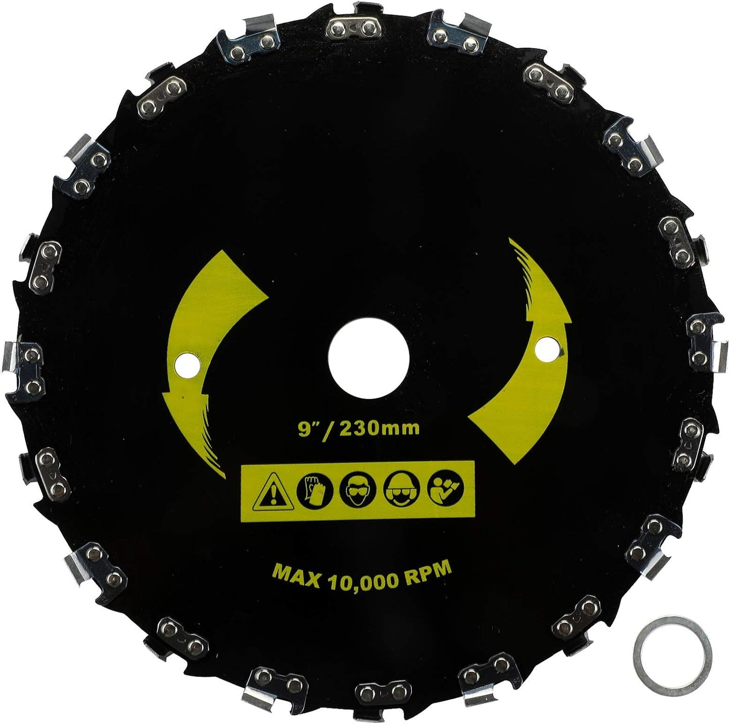 Cuchilla cortadora motosierra 9" 20 dientes eje 1"