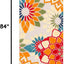 Alfombra exterior lavable 2.2x7ft color marfil y naranja