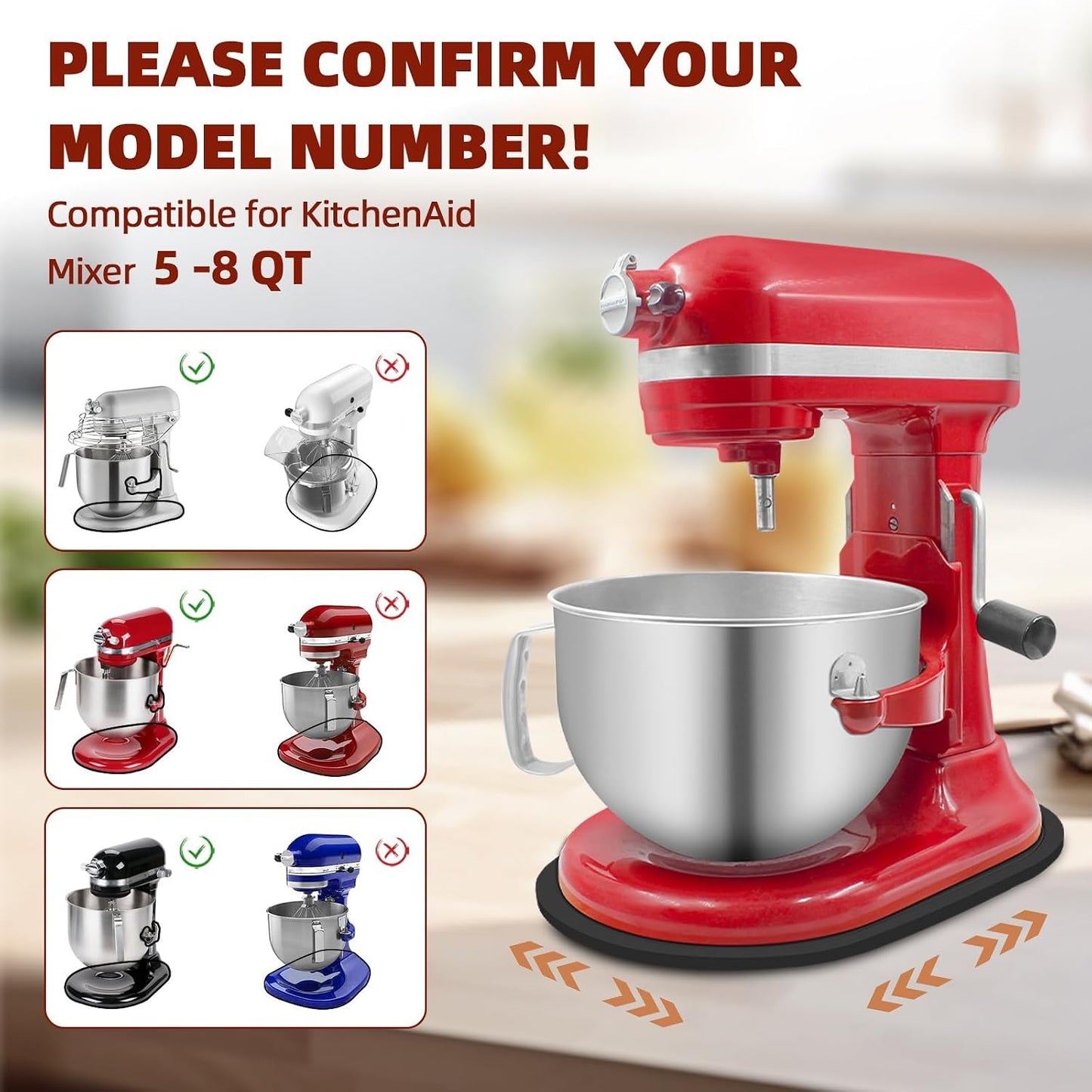 Deslizador batidora comp Kitchen Aid 5.5-8qt encimera