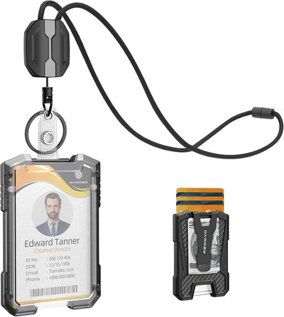 Cordones retráctiles soporte tarjetas identificación 5 pzas
