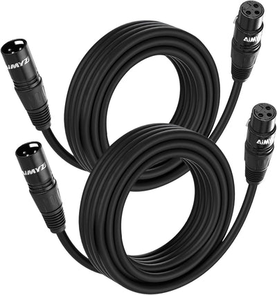 Cable XLR micrófono 25ft pack 2 equilibrado cobre puro