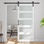 Puerta corredera vidrio granero 32x84pulg kit 6ft