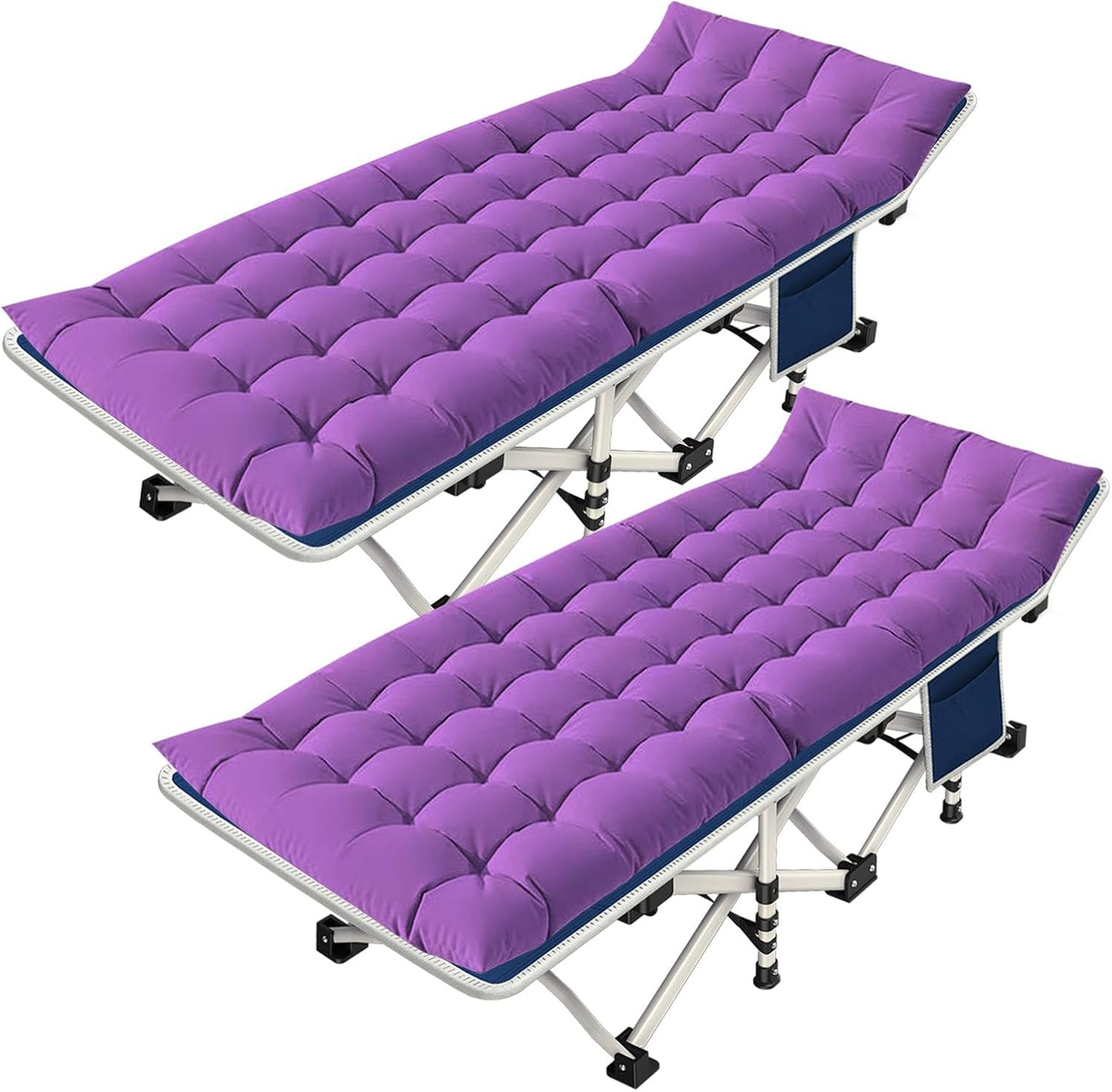 2 Catres Camping con Colchón Plegable para Adultos