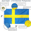 Bandera Suecia bordada 3x5ft lona resistente con ojales