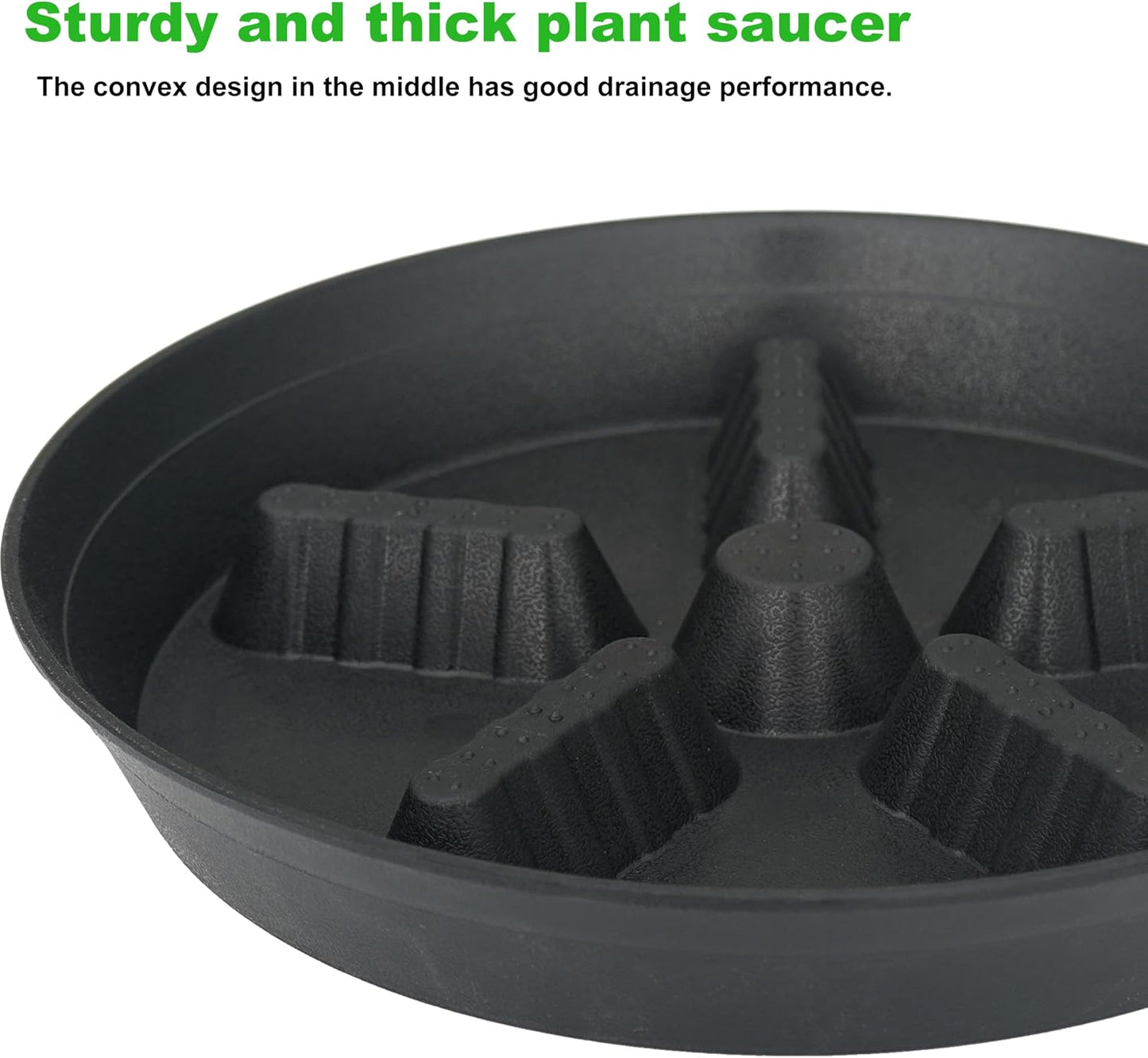 4 Pzas Platillos Plástico 14pulg para Plantas Interiores