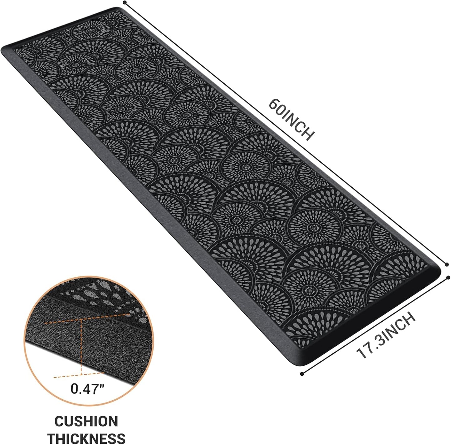 Alfombra cocina 17.3x60pulg espuma ergonómica antiderrap