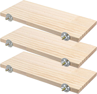 3 Soportes Perca Madera Jaula Juegos Aves
