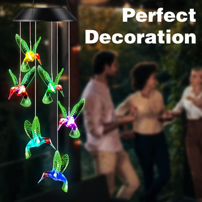 Campanillas LED solares colibrí regalo mamá esposa