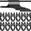 24 Perchas Plegables Viaje Antideslizantes Negras