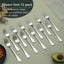 Set 12 Tenedores Acero Inox 8.07pulg para Mesa y Postre