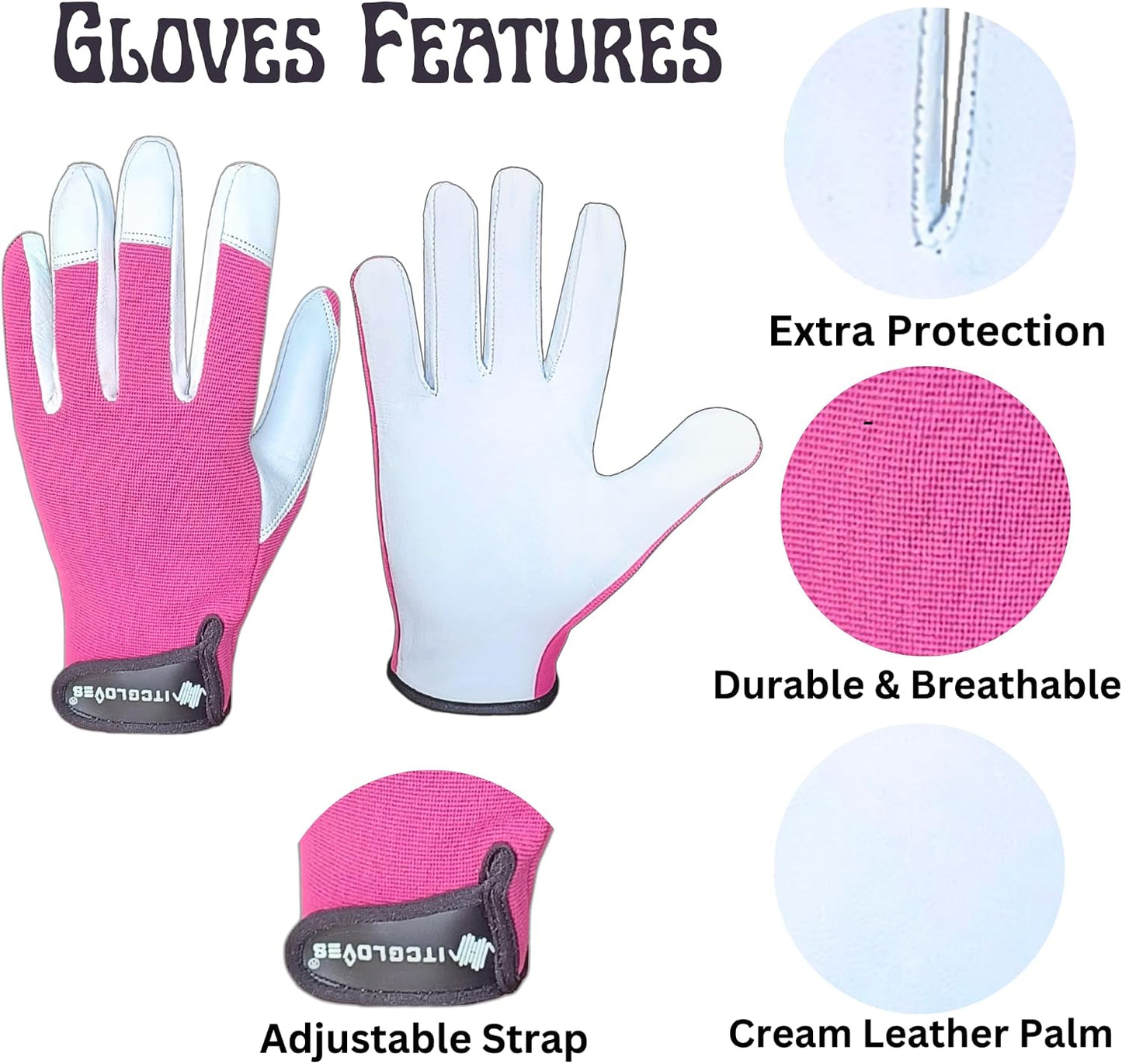 Guantes jardinería cuero mujer a prueba de espinas