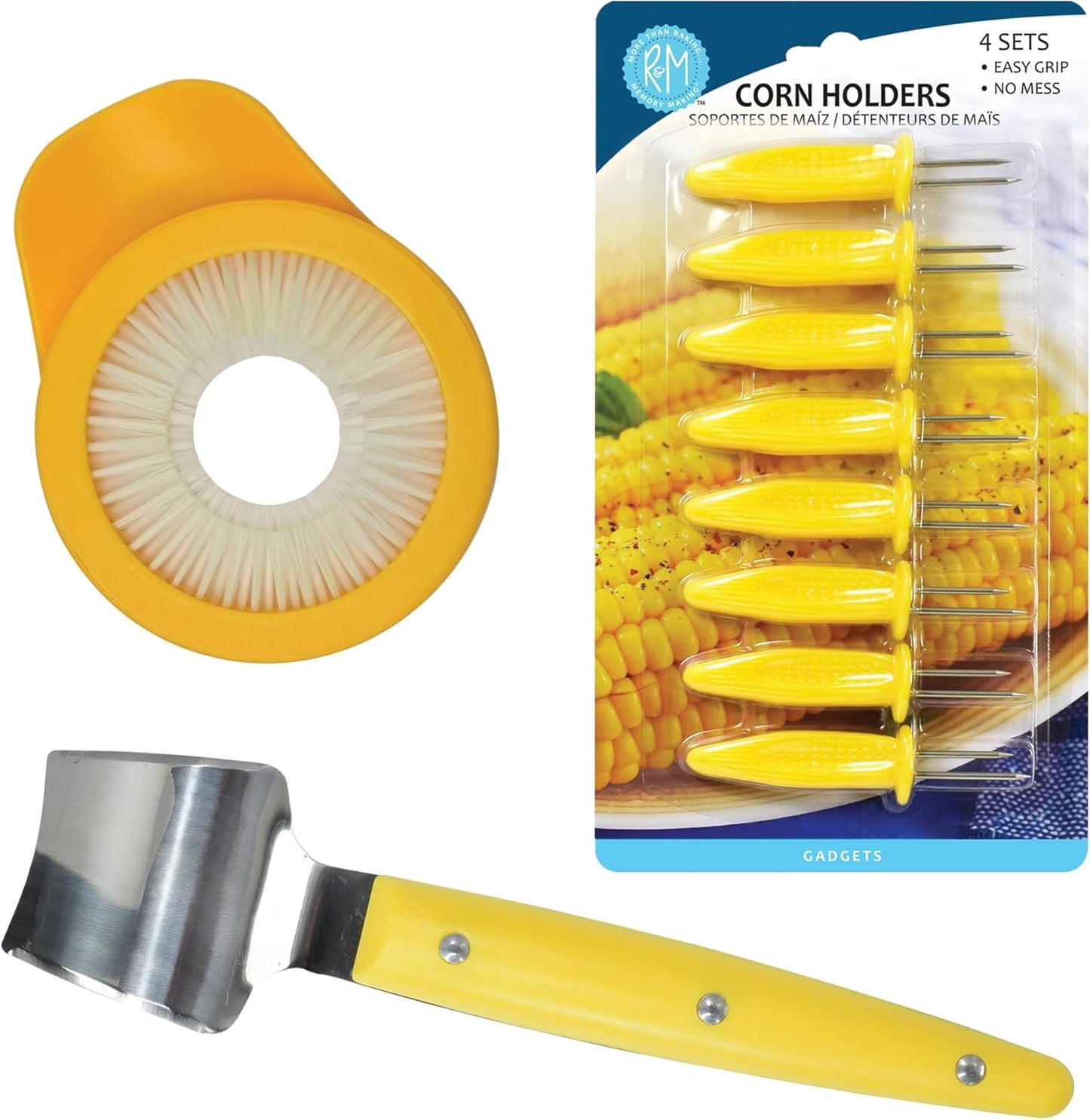 Pack artilugios maíz con soportes cepillo y cuchillo