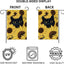 Bandera jardín gato negro 12x18" doble cara